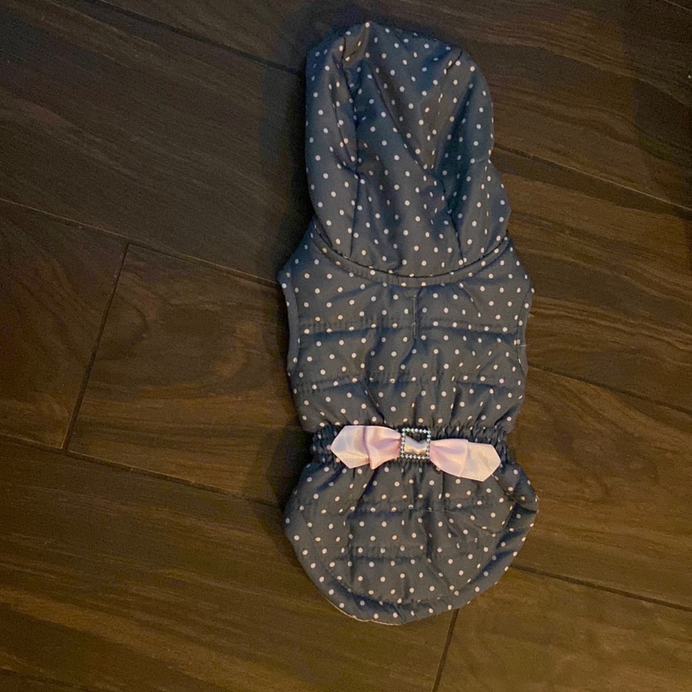 Pink and grey pet coat